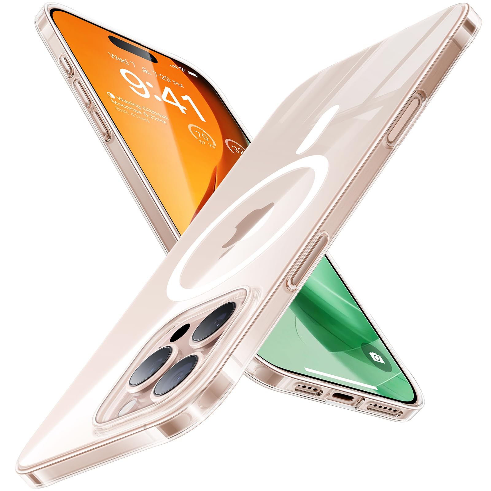 TORRAS Magnetic Slim Fit for iPhone 16 Pro Case 6.3 inch, Ultra-Thin 16 Pro Case Compatible with MagSafe, Lightweight Matte Anti-Scratch Hard PC Cover Phone Case for iPhone 16 Pro, Desert Titanium