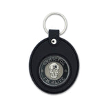 AA Coin Holder Keychain | Displays Both Sides of Sobriety Chips, Medallions, Recovery Coins, and Tokens | Also Fits Apple Airtag | Waterproof Scratchproof Soft Silicone Key Ring (Black)