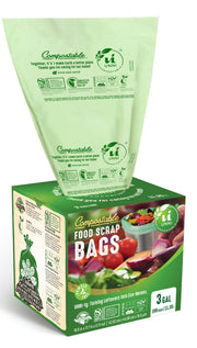 UNNI Compostable Liner Bags, 3 Gallon, 11.35 Liter, 100 Count, Extra Thick 0.71 Mil, Small Kitchen Food Scrap Waste Bags, ASTM D6400, US BPI, CMA and Europe OK Compost Home Certified, San Francisco