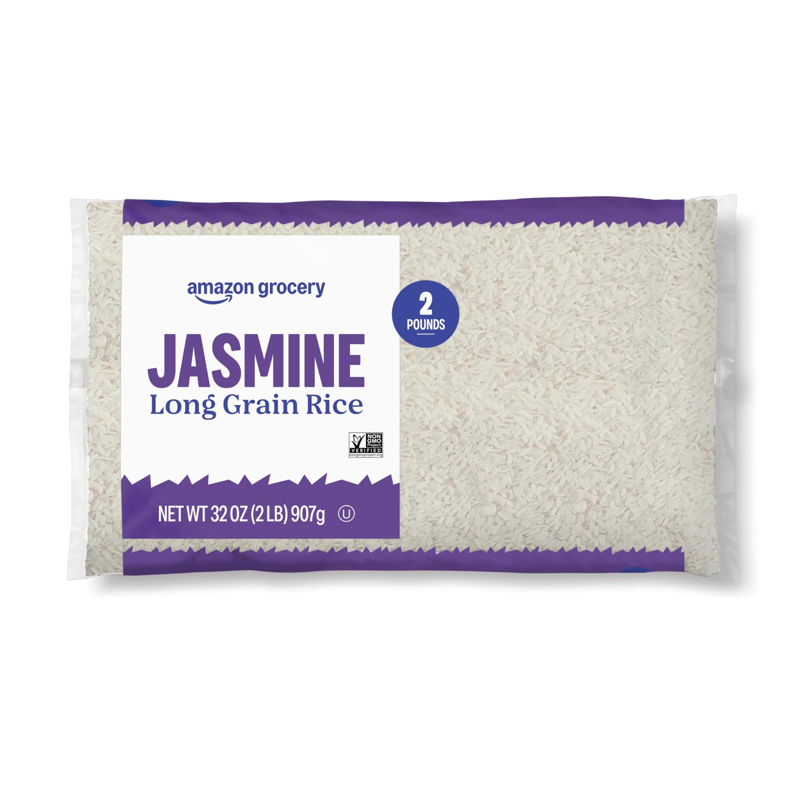 Amazon Grocery, Jasmine Long Grain Rice, 2 Lb (Previously Amazon Fresh, Packaging May Vary)