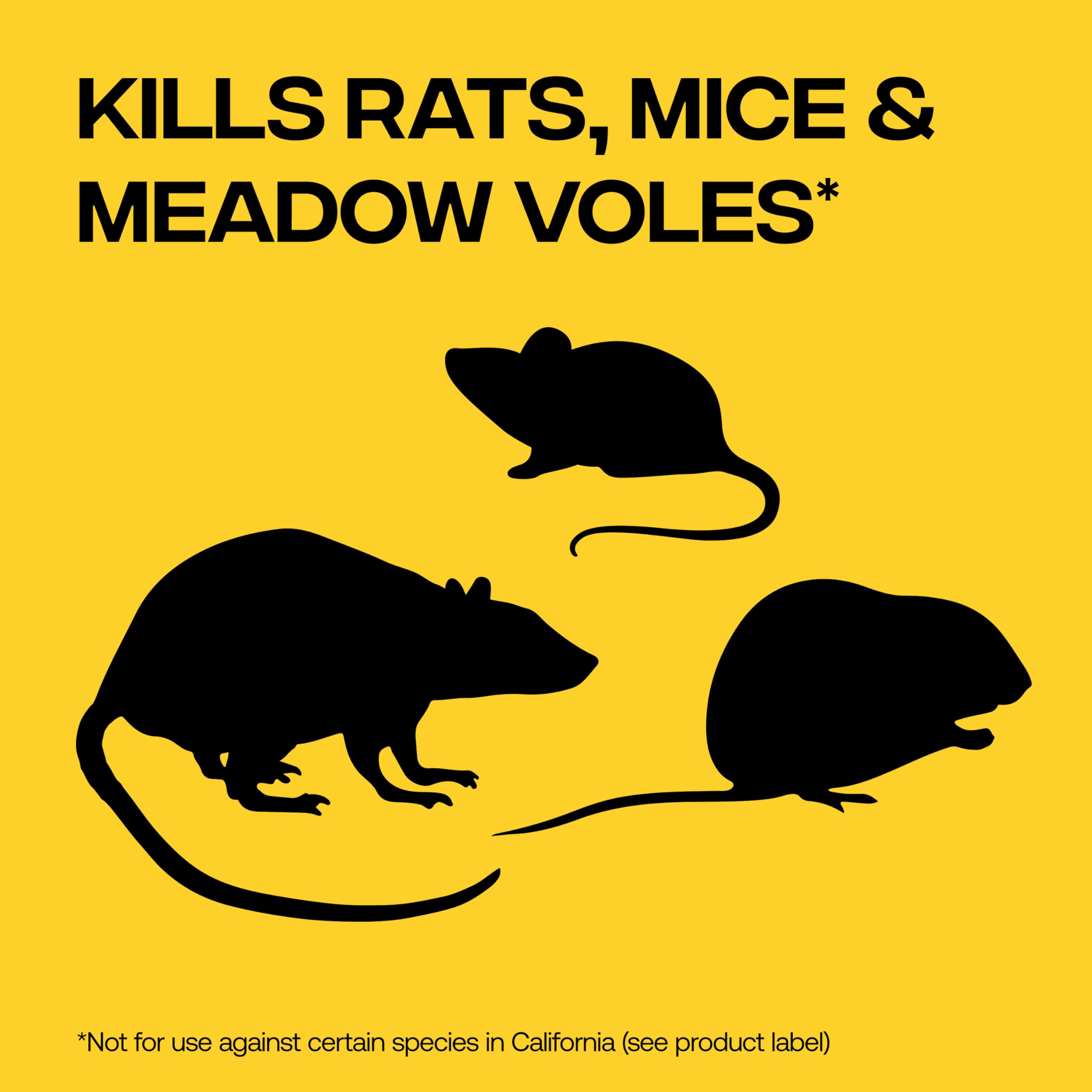 Victor Rat Poisoning for Inside & Outside Use - Kills Rats, Mice, Meadow Voles | Mouse Poisoning for Indoor & Outdoor Areas, Ready-to-Use, 4 lb Bag - M925