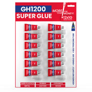 12 Grams Super Glue All Purpose with Anti Clog Cap. Ca Glue - Adhesive SuperGlue. Cyanoacrylate Glue for Hard Plastics, DIY Craft, Metal (12 g)