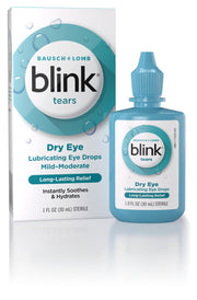 Blink Tears Lubricating Eye Drops, 1 fl oz (30 mL) Eye Care for Mild to Moderate Dry Eyes, Hyaluronate for Boosting Hydration, Moisturizing & Soothing Eye Drops for Dry Eyes