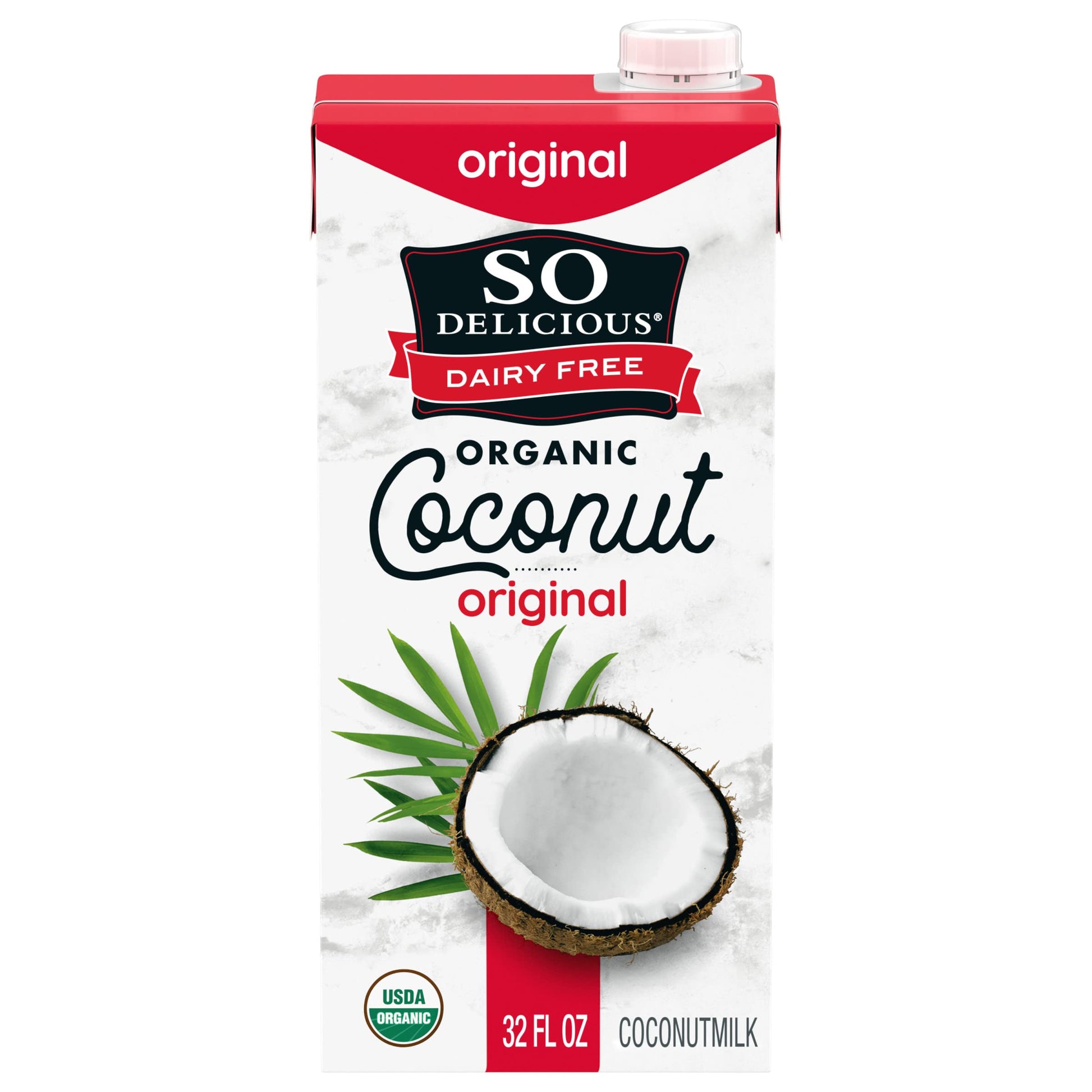 So Delicious Dairy Free Shelf-Stable Coconut Milk, Original, Vegan, Non-GMO Project Verified, 1 Quart