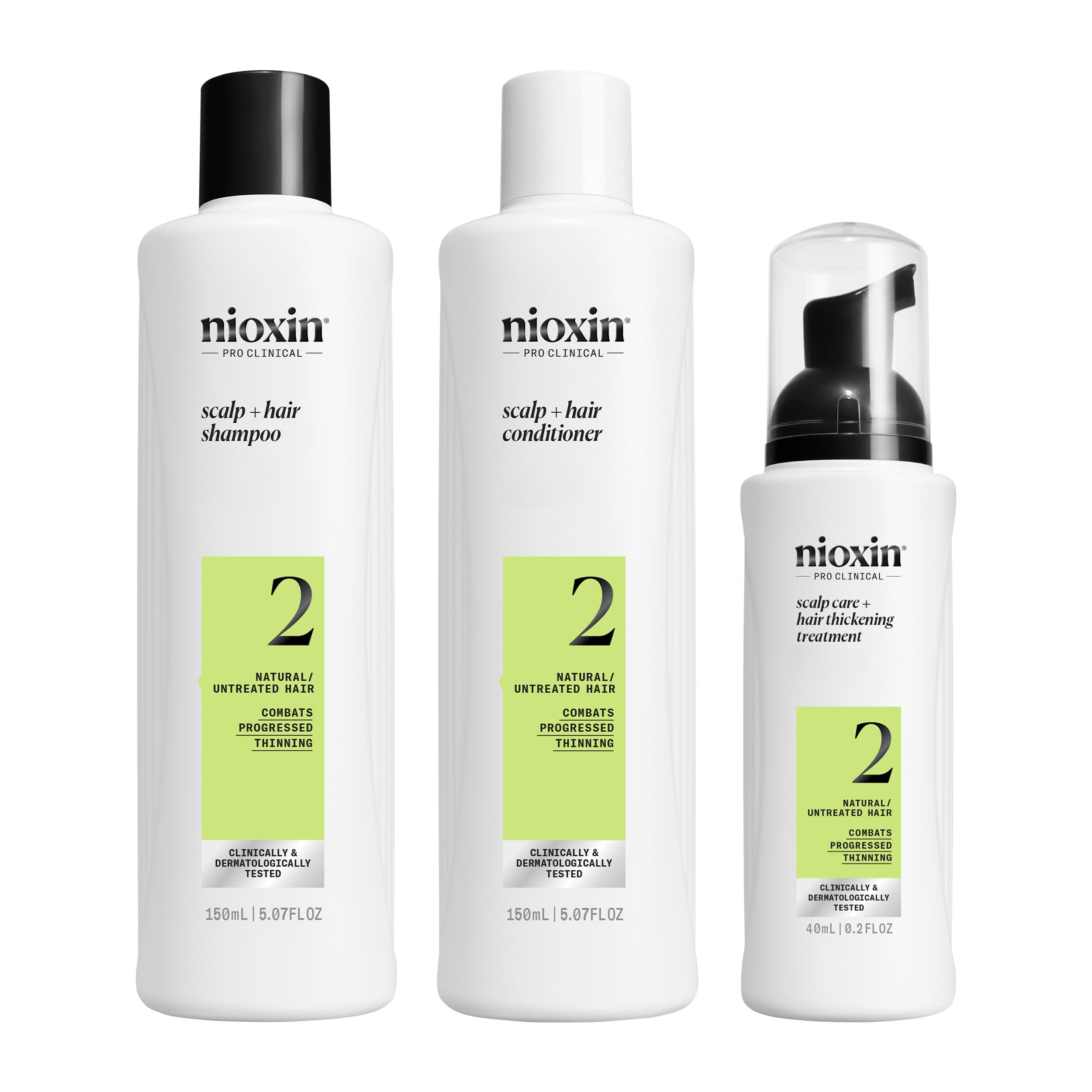 Nioxin Scalp + Hair Thickening System 4 - Hair Thickening System for Colored Or Dry Damaged Hair with Progressed Thinning, Trial Size (Packaging May Vary)