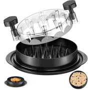 SoulLife Chicken Shredder 8 Inches, Chicken Breast Shredder Tool, Cooked Meat Shredder With Clear Lid, Ergonomic Design, Auti-slip, Easy To Clean, Chicken Shredder Tool Twist, Chicken Grinder (Black)