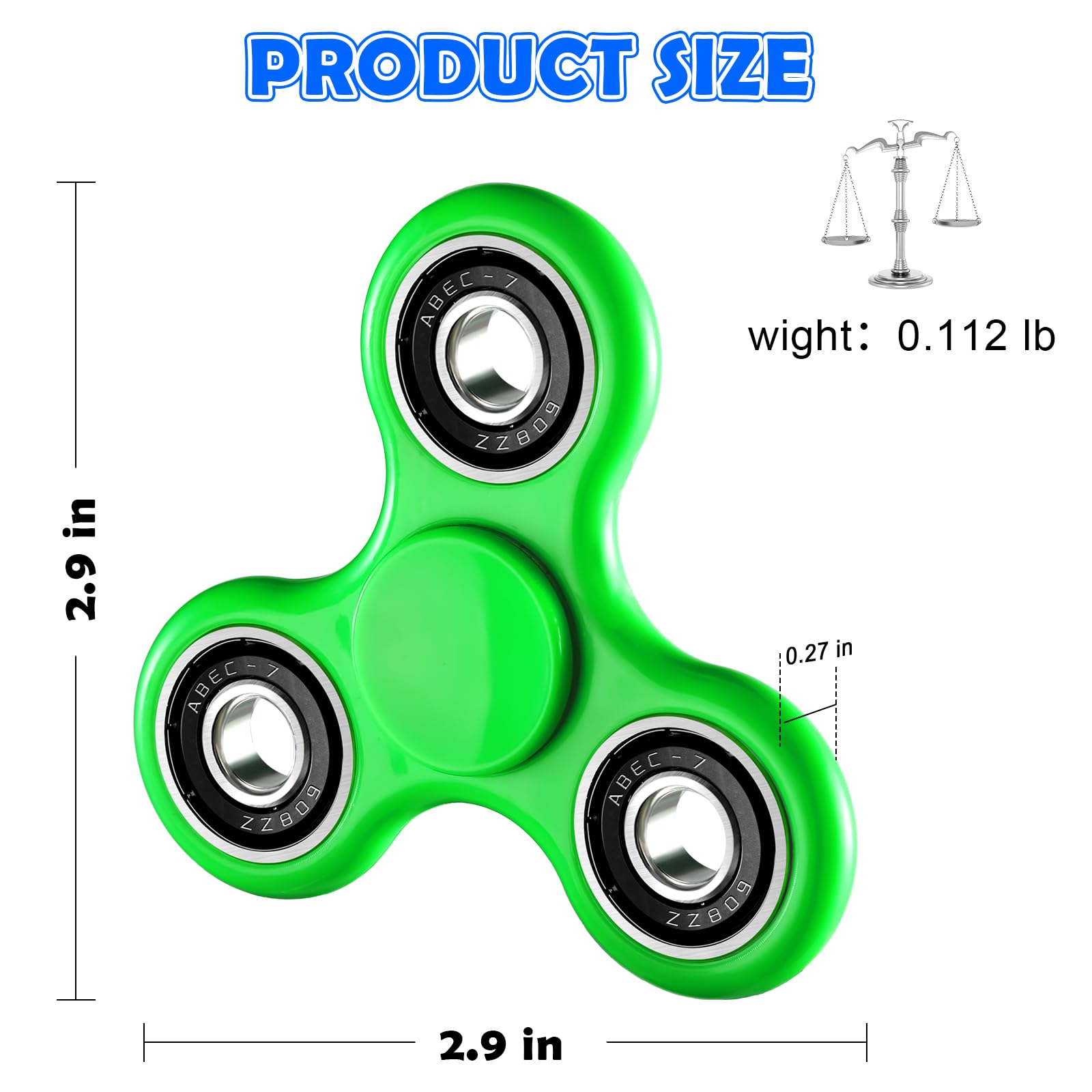 SCIONE Fidget Spinners Toys 5 Pack, Sensory Hand Fidget Pack Bulk, Anxiety Toys Stress Relief Reducer, Party Favors for Kids Adults Goodie Bag Stuffers,Fidget Stress Toys for Students Anxiety Relief