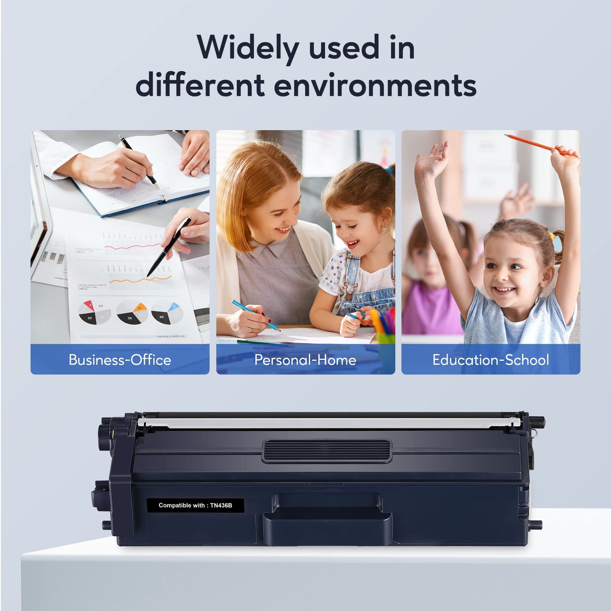 GOTOBY Compatible Toner Cartridge Replacement for Brother TN436 TN 436 TN436BK TN433 TN431for Brother HL-L8360CDW HL-L8260CDW MFC-L8900CDW MFC-L8690CDW Printer (Cyan, Yellow, Magenta, Black, 4 Pack)