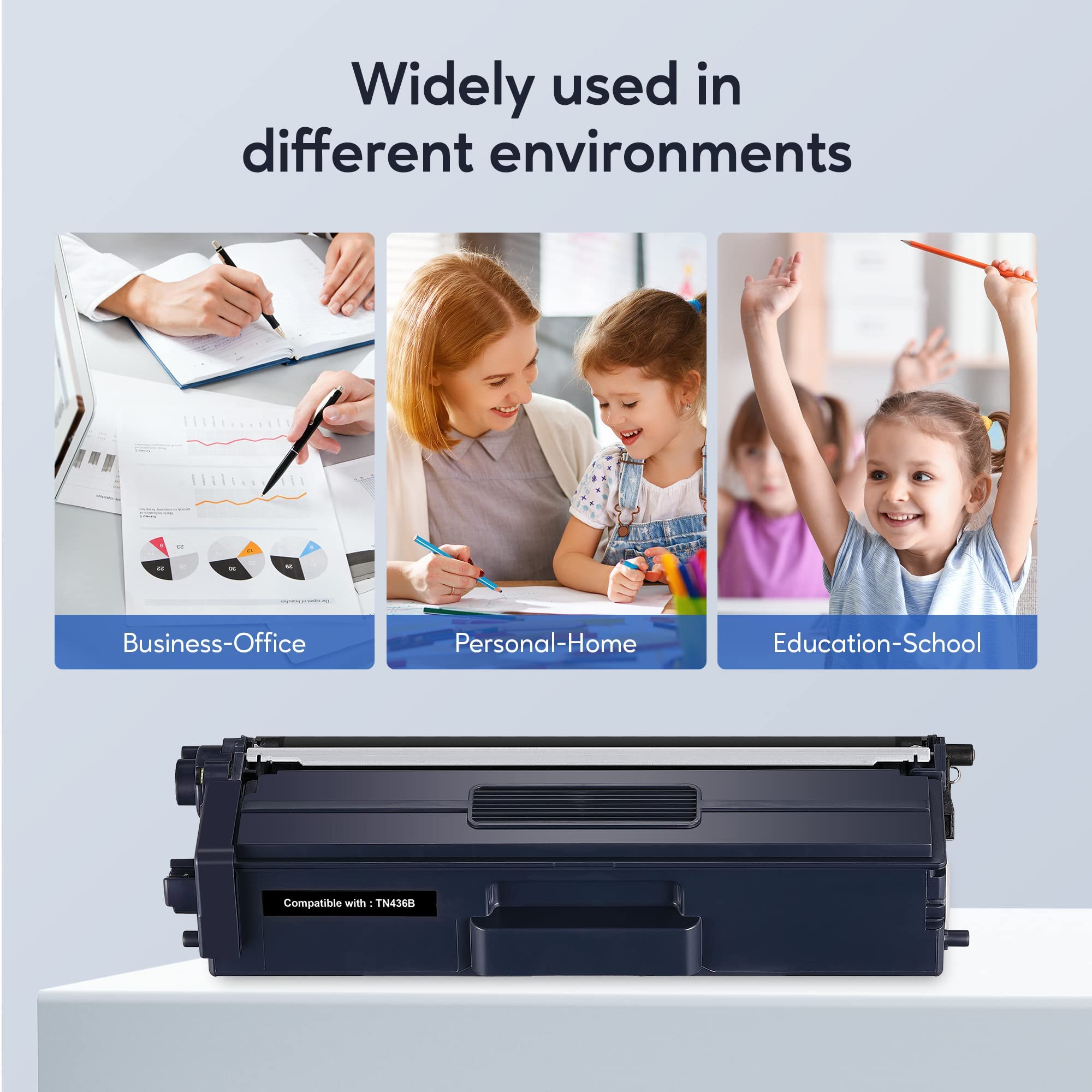 GOTOBY Compatible Toner Cartridge Replacement for Brother TN436 TN 436 TN436BK TN433 TN431for Brother HL-L8360CDW HL-L8260CDW MFC-L8900CDW MFC-L8690CDW Printer (Cyan, Yellow, Magenta, Black, 4 Pack)