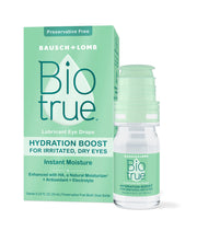 Biotrue Hydration Boost Eye Drops, Preservative Free, Soft Contact Lens Friendly for Irritated and Dry Eyes from Bausch + Lomb, Naturally Inspired, 0.33 FL OZ (10 mL)