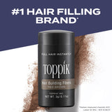 Toppik Hair Building Fibers, Dark Brown Hair Fibers, Hair Thickener for Thinning Hair, Hair Care to Create the Appearance of Thicker Hair, 0.42 OZ Bottle For Unisex