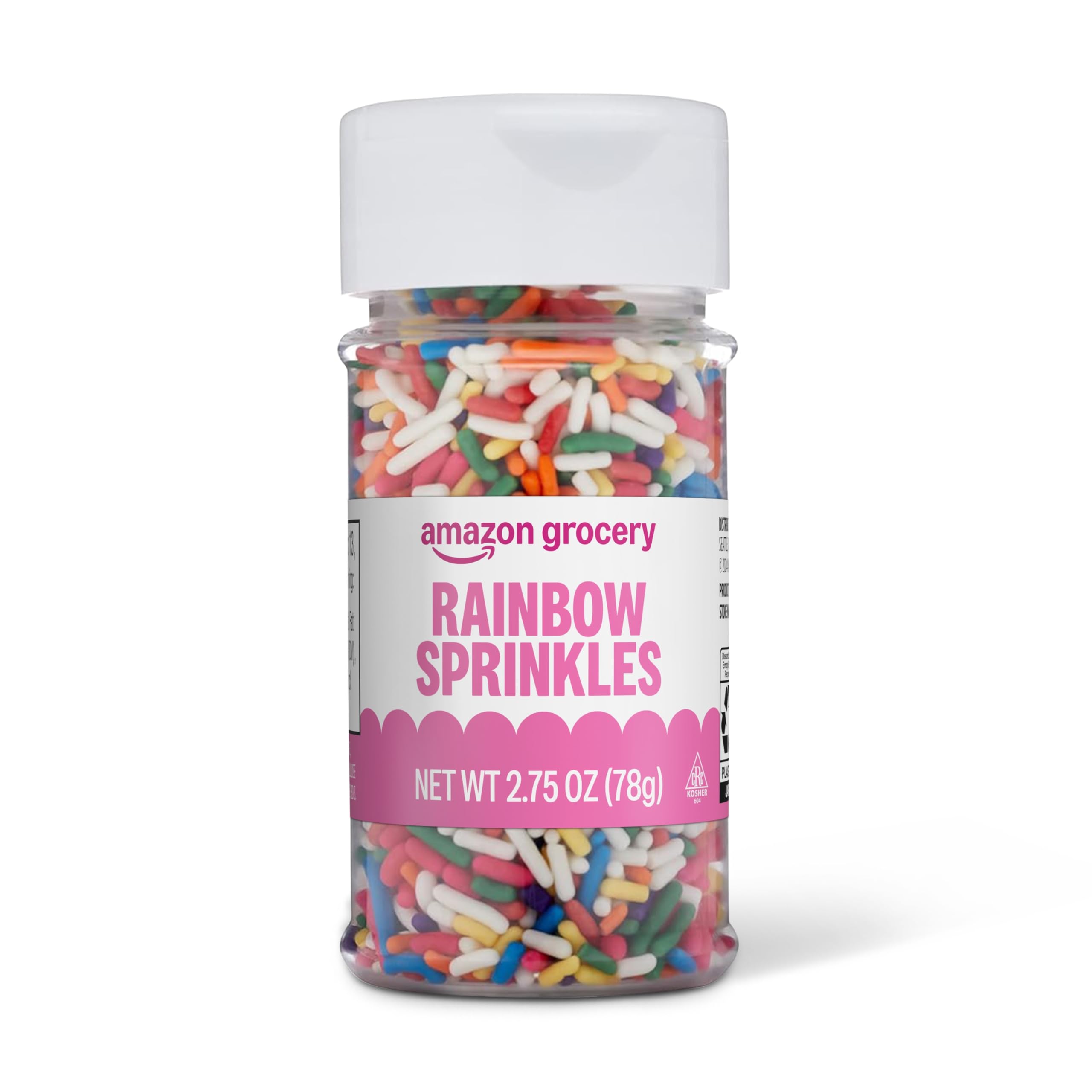 Amazon Grocery, Rainbow Sprinkles, 2.75 Oz (Previously Amazon Fresh, Packaging May Vary)