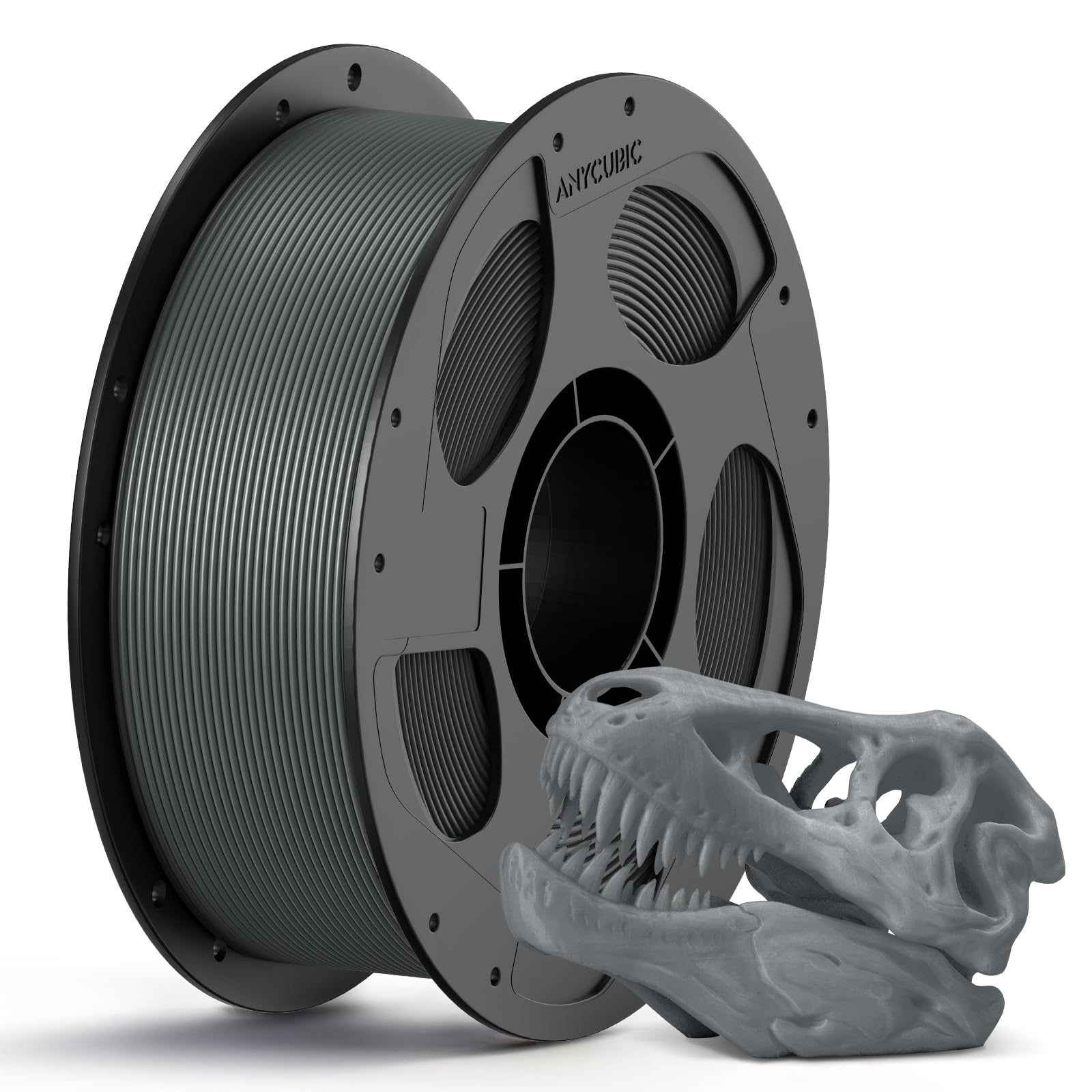 ANYCUBIC PLA 3D Printer Filament, 3D Printing PLA Filament 1.75mm Dimensional Accuracy +/- 0.02mm, 1KG Spool (2.2 lbs), Texture Grey
