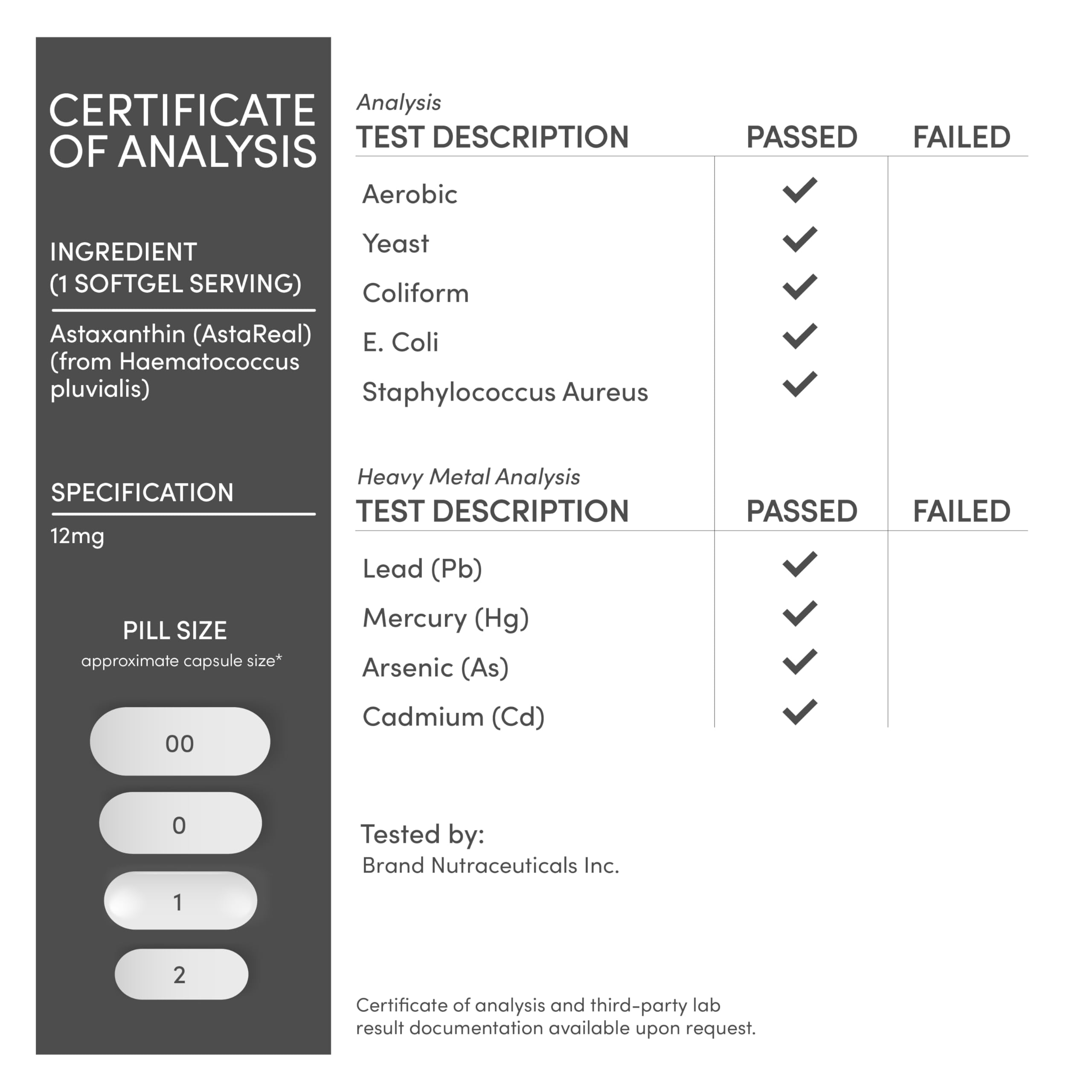 Astaxanthin 12mg Max Strength (Only Patented Astaxanthin (Astrareal) with 70+ Human Clinical Trials - World's Most Studied Brand) Grown, Harvested, and Made in The USA (Astaxantina) by Double Wood