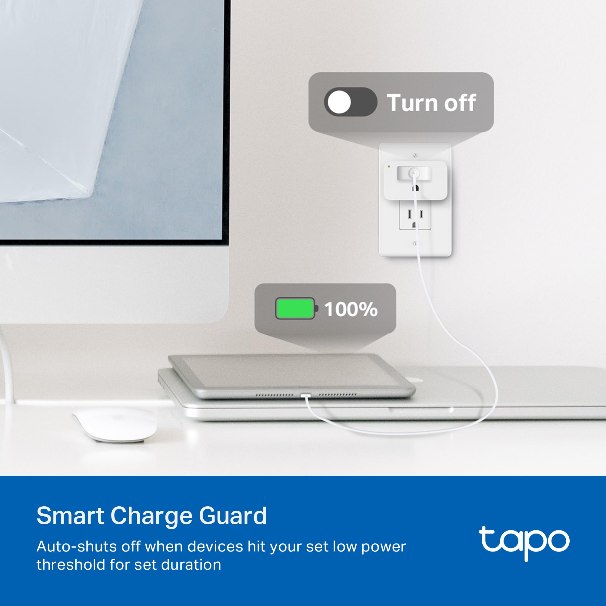 TP-Link 𝗧𝗮𝗽𝗼 Smart Plug Wi-Fi Mini, Energy Monitoring, Compatible with Alexa & Google Home & Samsung SmartThings, Timer, 15A/1800W Max, ETL Certified, 2.4G Wi-Fi Only, Tapo P115(2-Pack)
