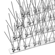 OFFO Bird Spikes with Stainless Steel Base, Durable Bird Spikes Arrow Pigeon Spikes Fence Kit for Keeping Small Bird, Crows and Woodpeckers Away, Covers 3.4 Feet(1.04m)