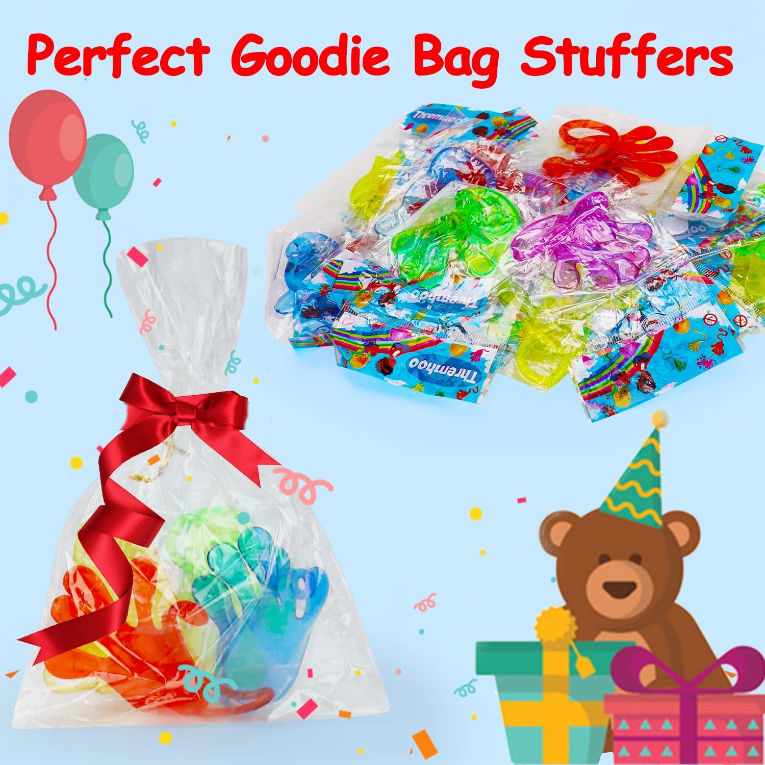 40 Pcs Sticky Hands For Kids Party Favor Goodie Bag Stuffer Stretchy Treasure Box Toy Exchange Classroom Prize Bulk Toy Pinata Filler School Gift Bag Small Favors Slap Hand Christmas Party Supplies