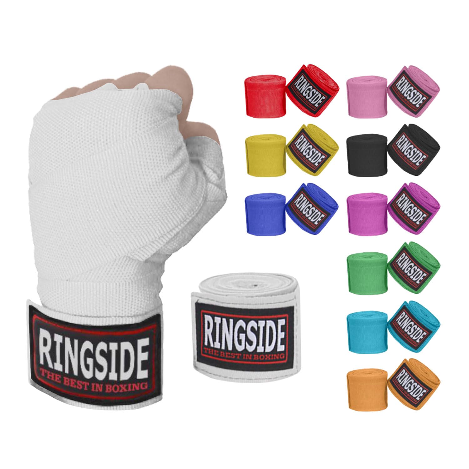 Ringside Mexican Style Boxing Hand Wraps (Pair), Black