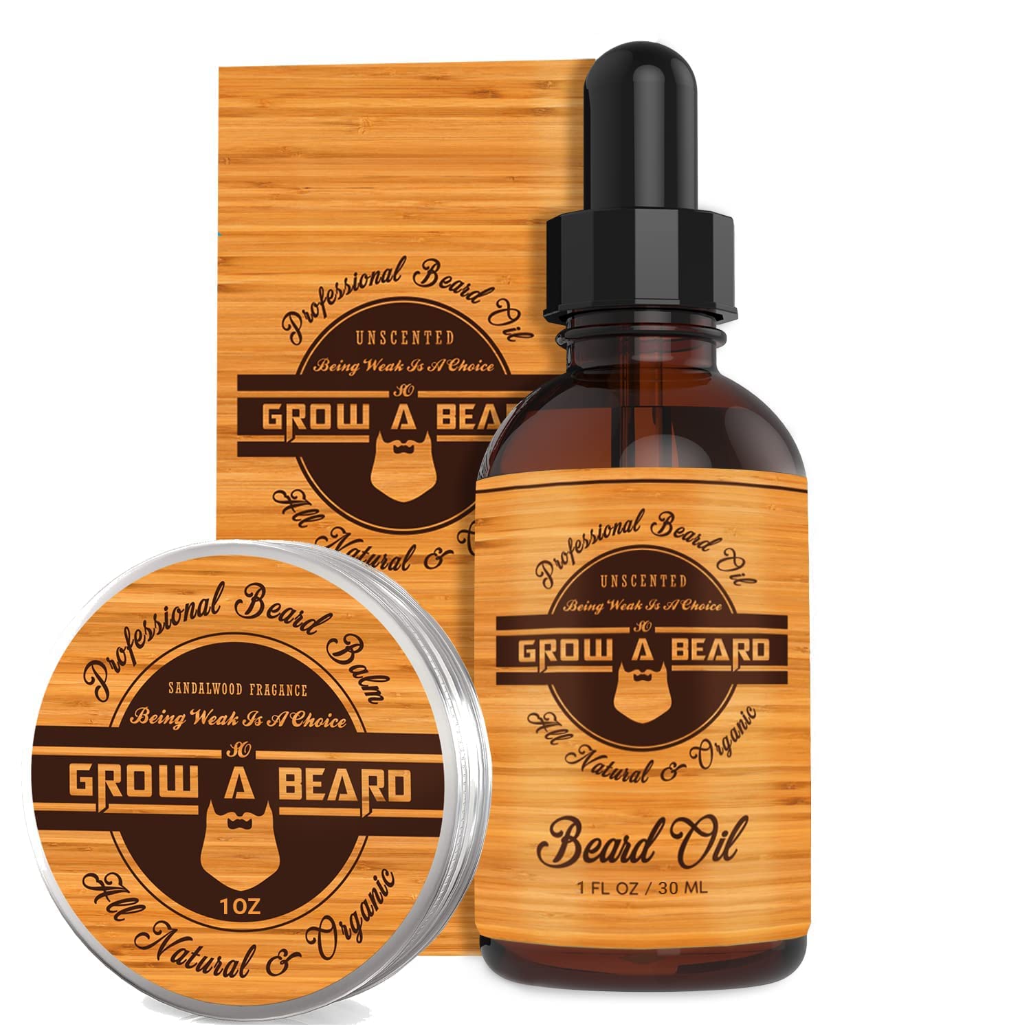 Beard Straightener Grooming Kit for Men, Beard Growth Kit, Wash, Brush & Comb, Unscented Growth Oil, All Natural Chanel Balm, Conditioner, Razor & Scissors, Great Gift Idea for Men's (Bamboo)