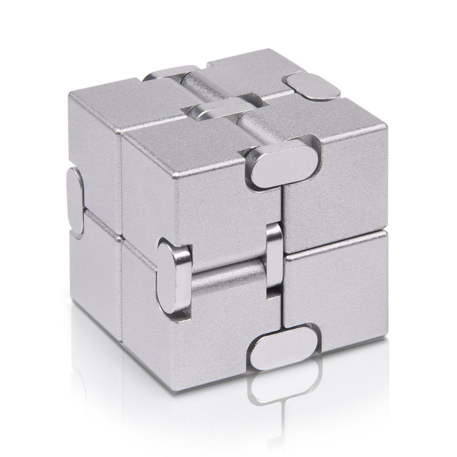 JOEYANK Fidget Cube New Version Fidget Finger Toys - مكعب انفينيتي معدني فاخر لتخفيف التوتر والقلق/ADHD، هدايا حسية فائقة المتانة للبالغين والمراهقين والأطفال