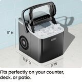 Iceman Dual-Size Ice Maker Countertop - Portable Ice Machine, Large and Small Ice Machine Maker with Self Cleaning, 9 Cubes in 7 Mins, 22lbs/24hrs, for Home, Kitchen, Office, Party, Ice Scoop Included