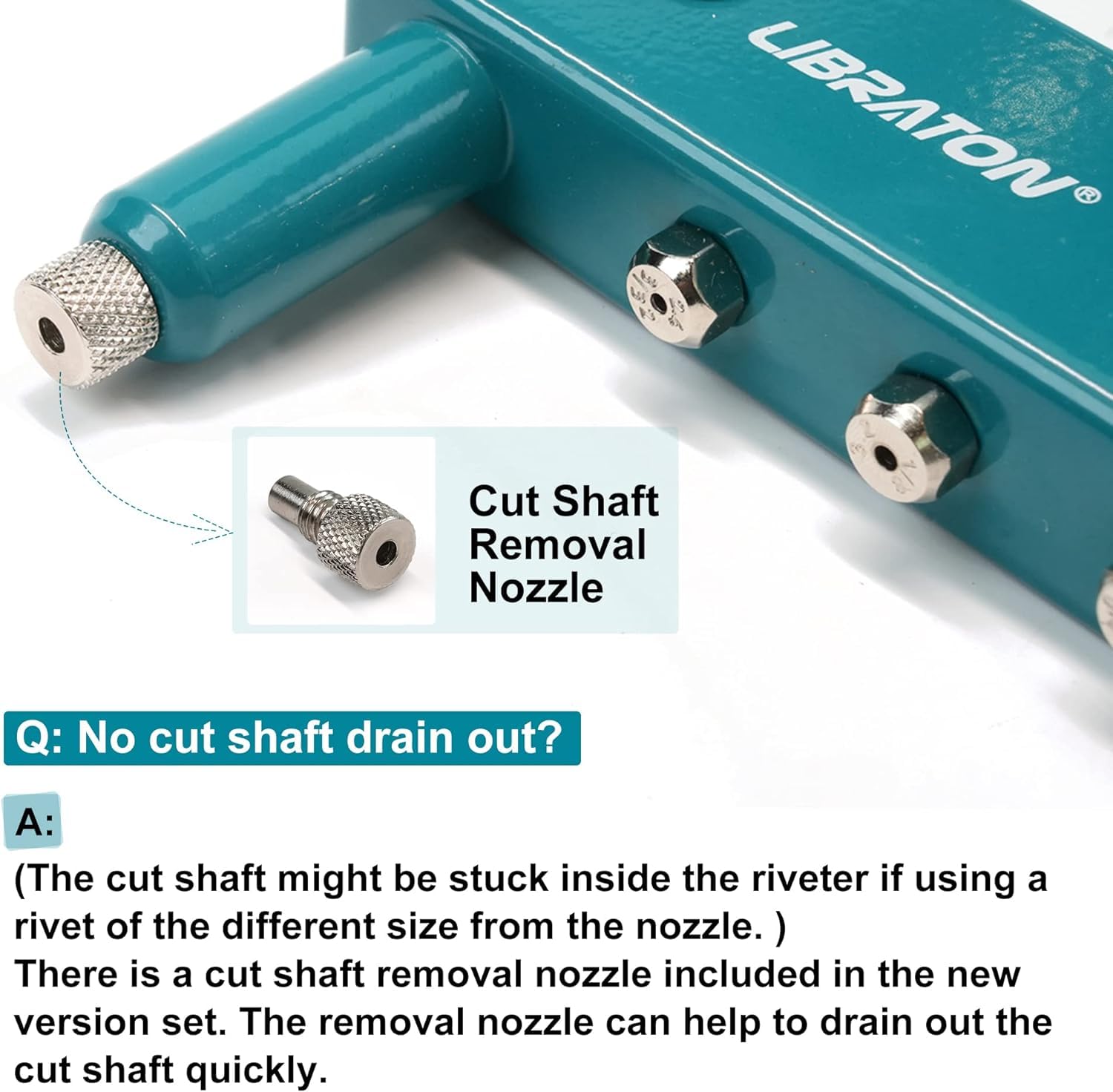 Libraton Heavy Duty Rivet Gun, Pop Rivet Gun Set, Professional Hand Riveter, Manual Riveting Tool with 110Pcs Rivets and 4 Interchangeable Heads, for Metal, Wood and Plastic