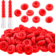 Zonon 35 Pieces Caulk Cap Caulk Saver Finishing Tool Tube Covers Tube Caps for Sealing and Preserving, Red
