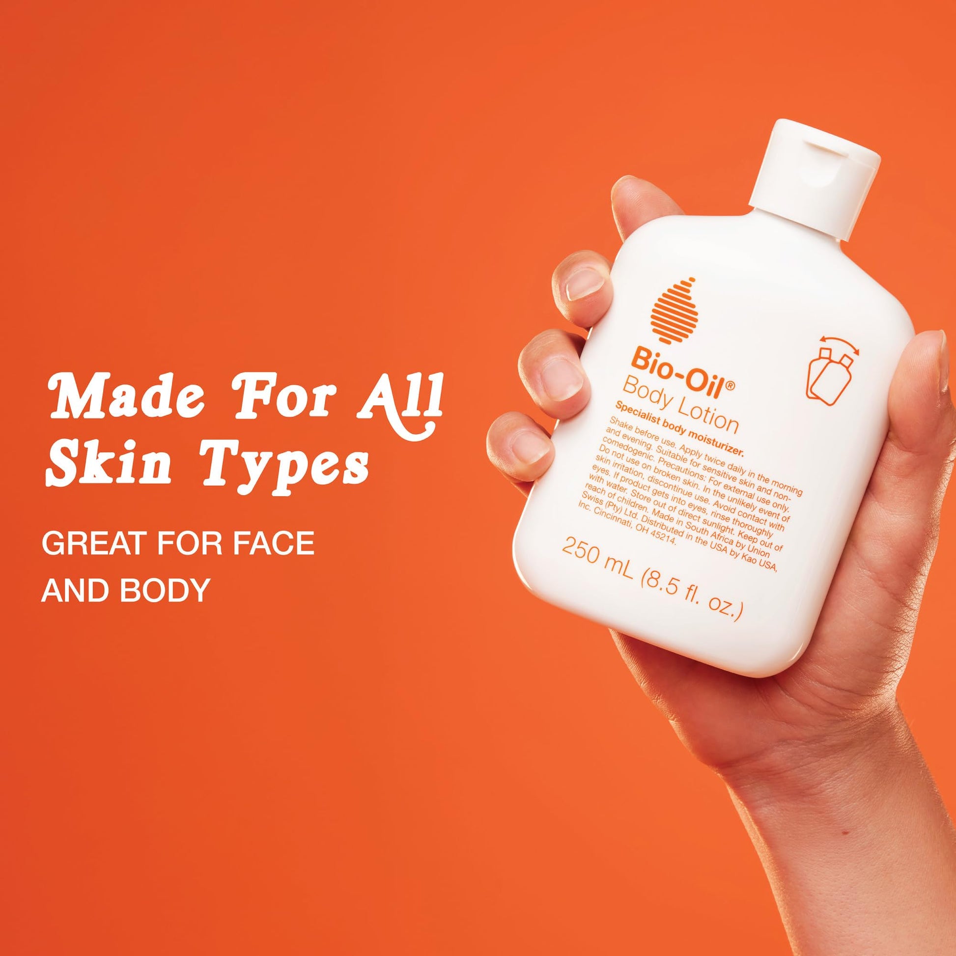 Bio-Oil Moisturizing Body Lotion for Dry Skin, Ultra-Lightweight High-Oil Hydration, with Jojoba, Rosehip, Shea, and Hyaluronic Acid, 8.5 Oz