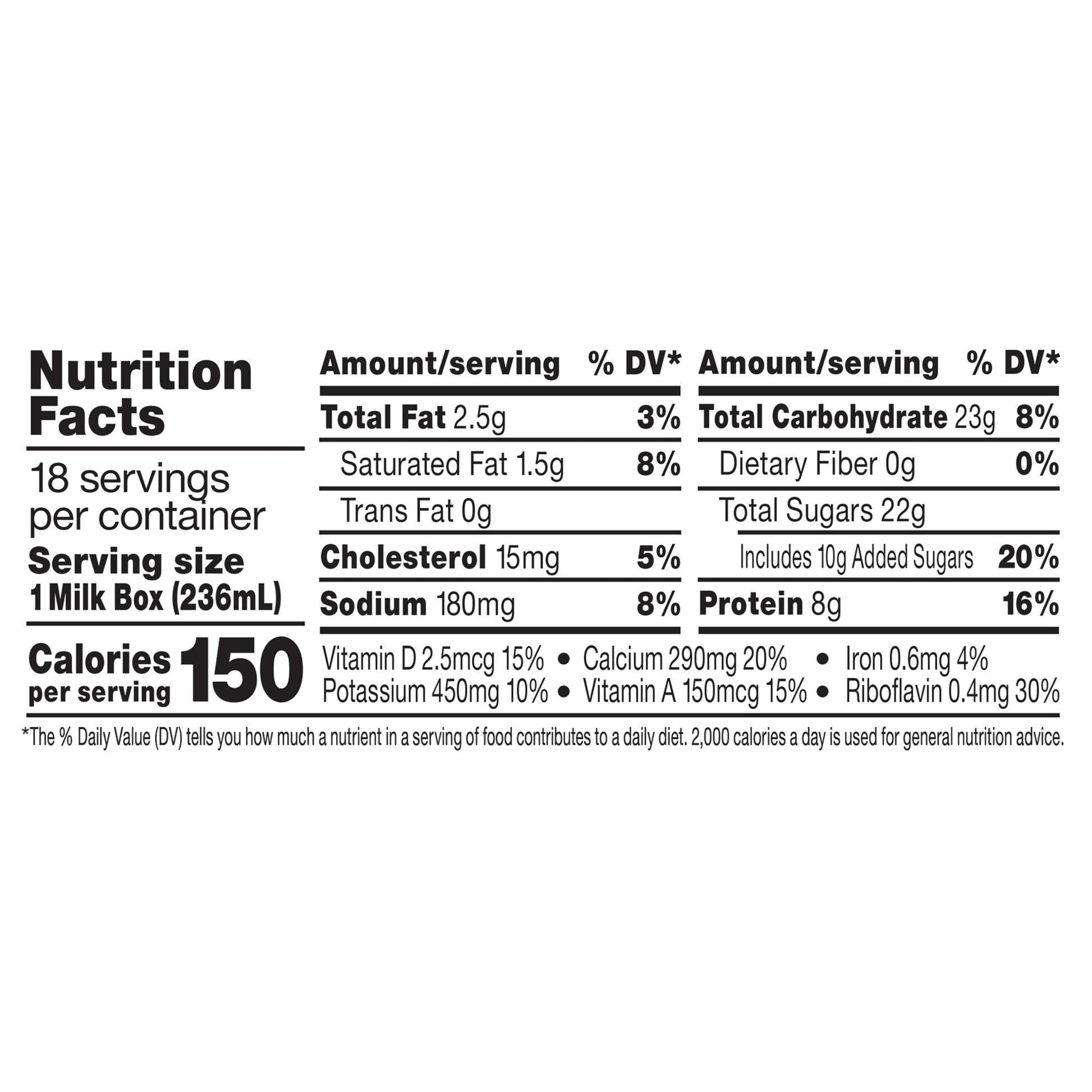 Horizon Organic Shelf-Stable 1% Lowfat Milk Boxes, Chocolate, 8 Fl Oz, 18 Pack