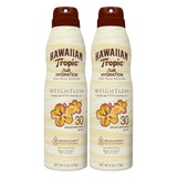 Hawaiian Tropic Weightless Hydration Clear Spray Sunscreen SPF 30, 6oz Twin Pack | Hawaiian Tropic Sunscreen SPF 30, Sunblock, Oxybenzone Free Sunscreen, Spray On Sunscreen Pack, 6oz each