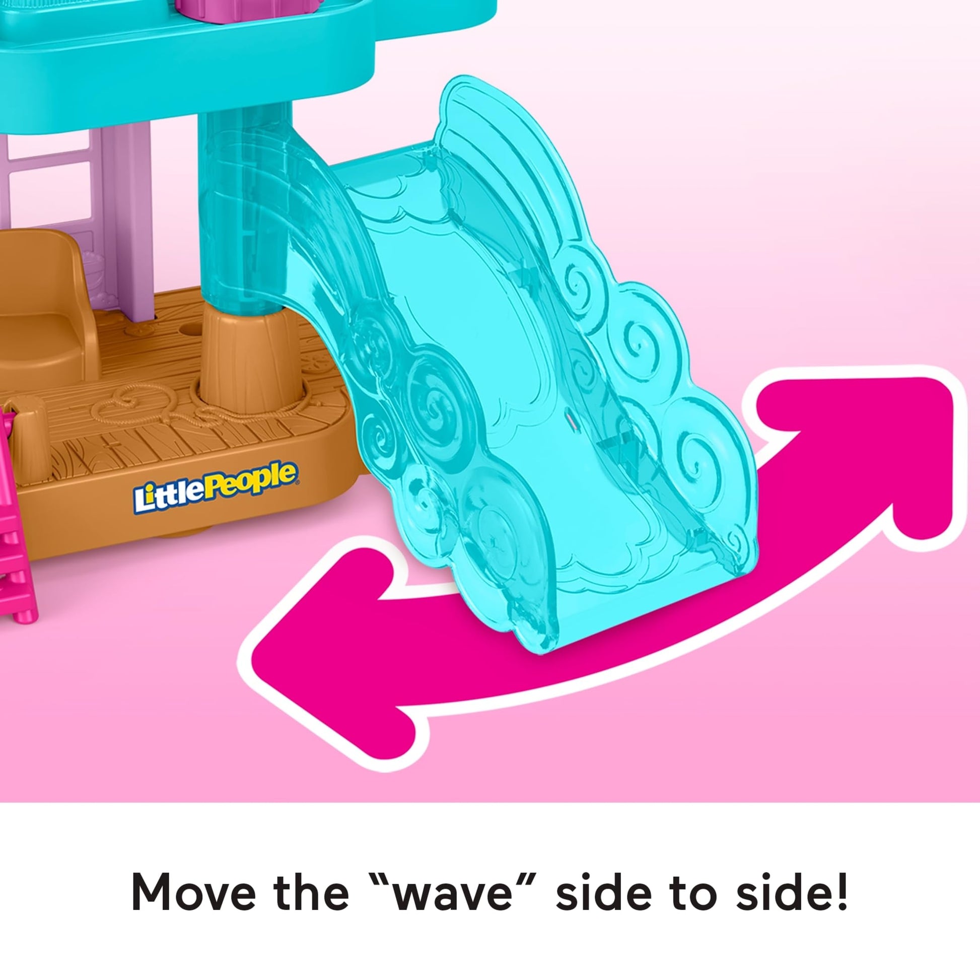 Fisher-Price Little People Toddler Toy Barbie Beach House Playset, Figures and Accessories for Preschool Pretend Play Kids Ages 18+ Months