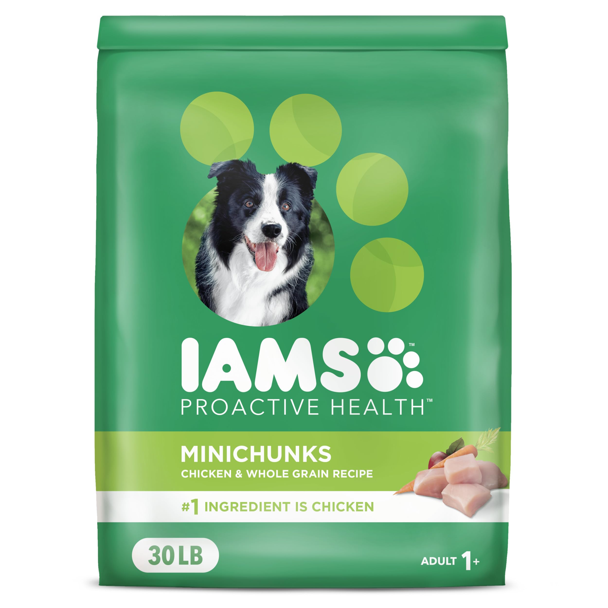 IAMS Proactive Health Minichunks Adult Dry Dog Food with Real Chicken, 30 lb. Bag