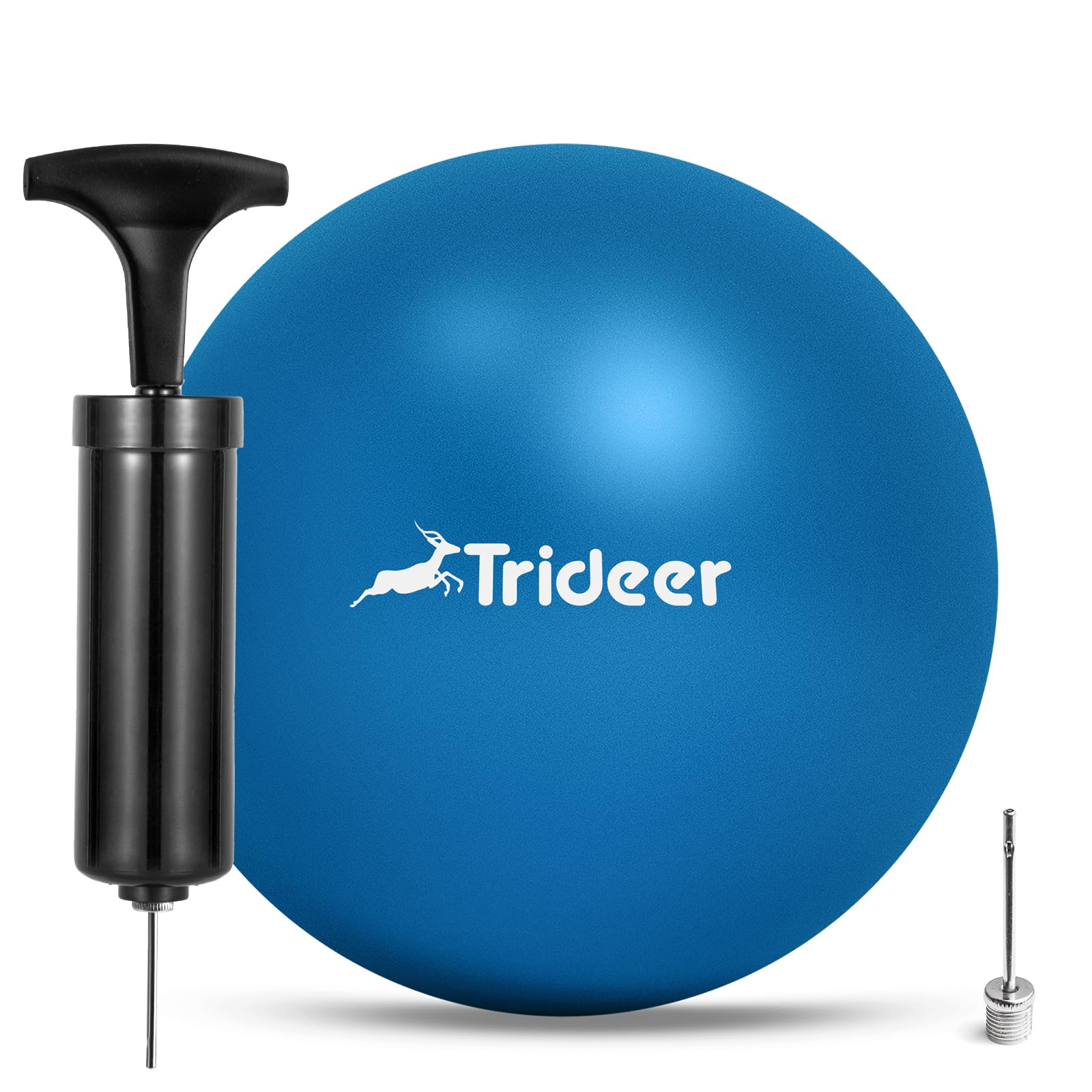 Trideer Pilates Ball 7-8 inch with Pump, Small Pilates Ball, Core Ball, Therapy Ball, Small Exercise Ball for Between Knees, Mini Yoga Ball for Yoga, Barre, Physical Therapy, AB, Core Strength