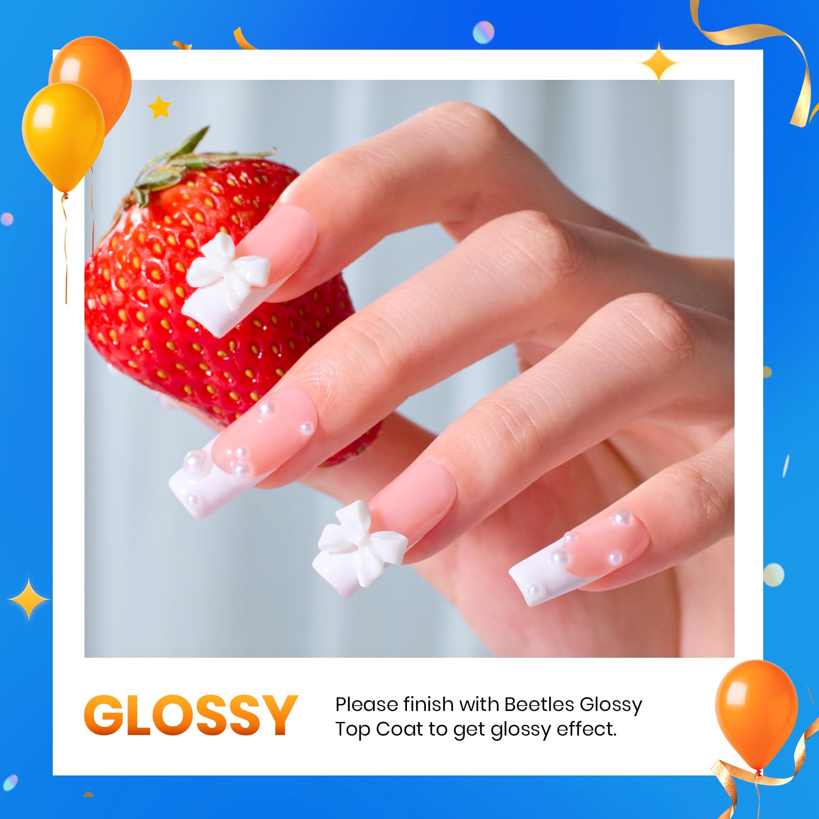 Beetles White Gel Nail Polish,15ml Fall Soak Off UV Gel Polish French Nail Art Manicure Salon DIY Design at Home Gift for Women