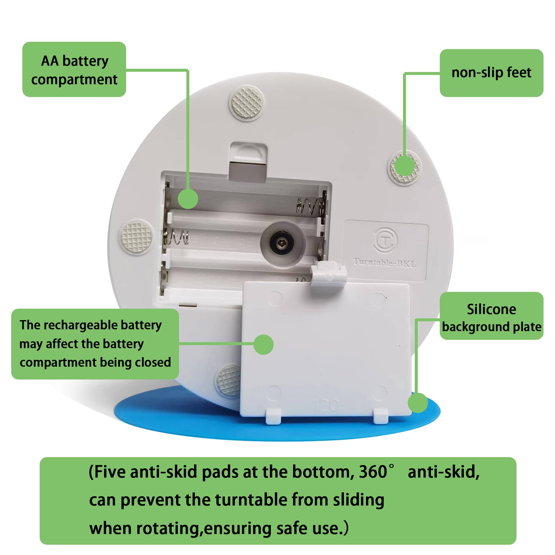 YVV Turner Cup Rotating Display Stand for Epoxy Glitter Tumbler, 360 Degree Automatic Mute Rotating Turntable for Photography Products Tumbler Making Supplies Spinner 4.72*1.77in Motorized Rotation