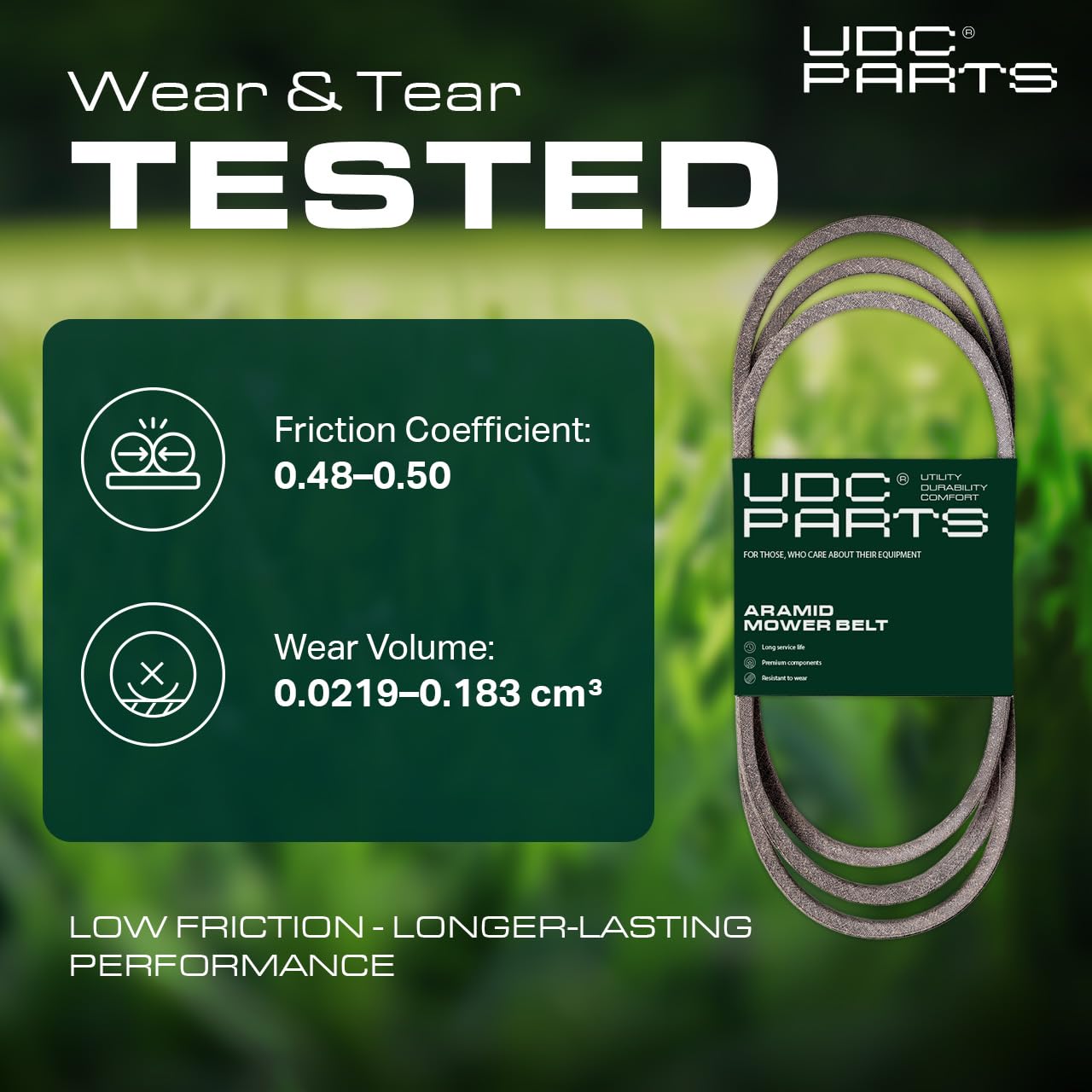 UDC Parts 954-04060C Mower Deck Belt for Troy Bilt Bronco Cub Cadet LTX 1042 LTX1040 42 Inch MTD 954-04060B 954-04060 754-04060B 754-04060 754-05056 Craftsman T1000 T1400 / 96.50 inches/Aramid Cord