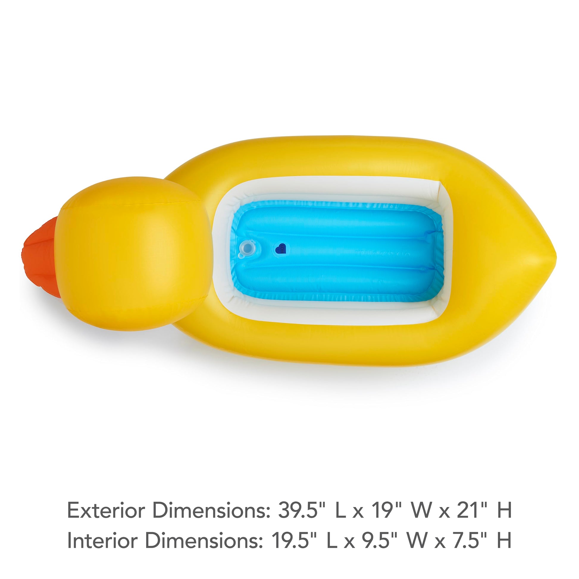 Munchkin® Duck™ Inflatable Baby Bathtub with White Hot® Heat Alert, Classic Yellow Ducky
