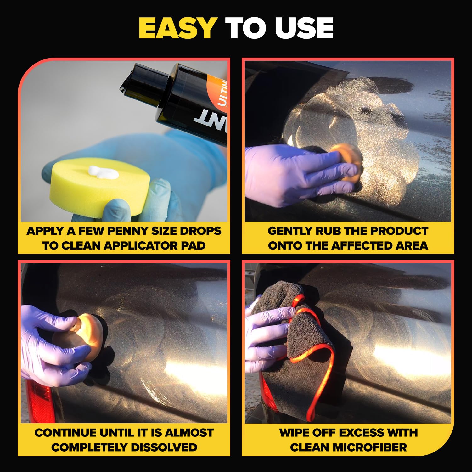 Carfidant Scratch Repair and Swirl Remover - Car Paint Scratch Remover & Restorer Kit with Buffer Pad - Polishing & Waxing Kits - Compound for Vehicles Paint Repair - 8.4 fl. Oz.