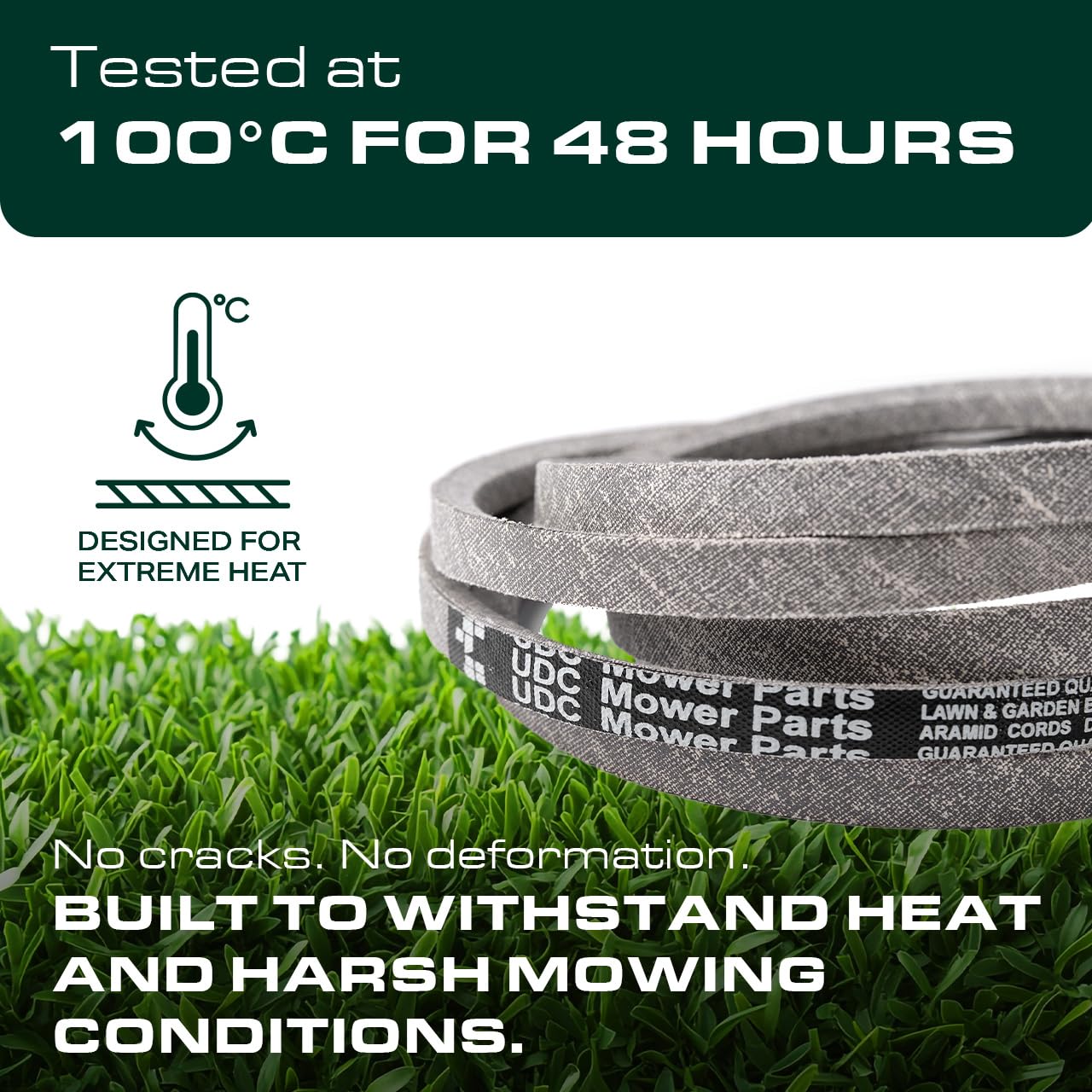 UDC Parts 954-04060C Mower Deck Belt for Troy Bilt Bronco Cub Cadet LTX 1042 LTX1040 42 Inch MTD 954-04060B 954-04060 754-04060B 754-04060 754-05056 Craftsman T1000 T1400 / 96.50 inches/Aramid Cord