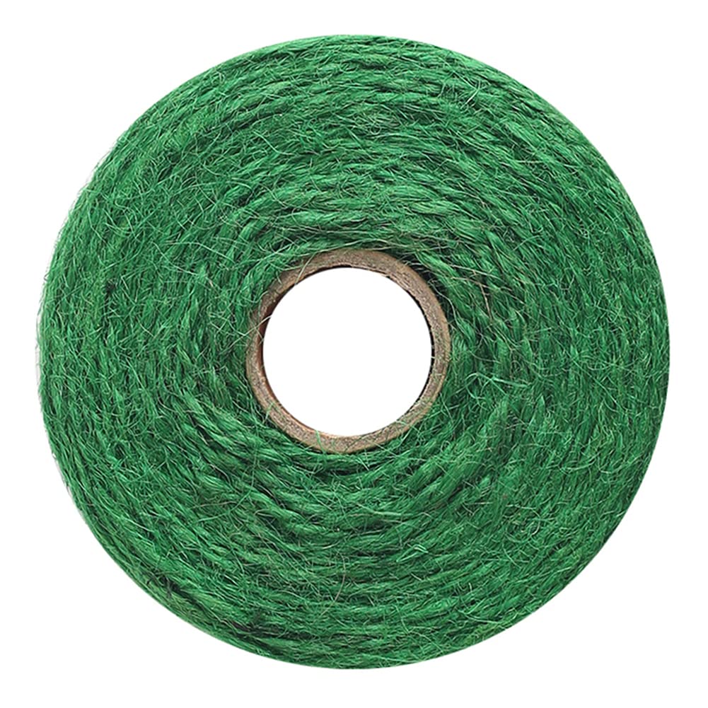 Vivifying Garden Twine, 656 Feet 2mm Green Plant Ties, Strong Jute Twine String for Climbing Plants, Tomatoes, Floristry, Crafts