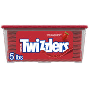 TWIZZLERS Twists Strawberry Flavored Licorice Style, Chewy Candy Tub, 5 lb