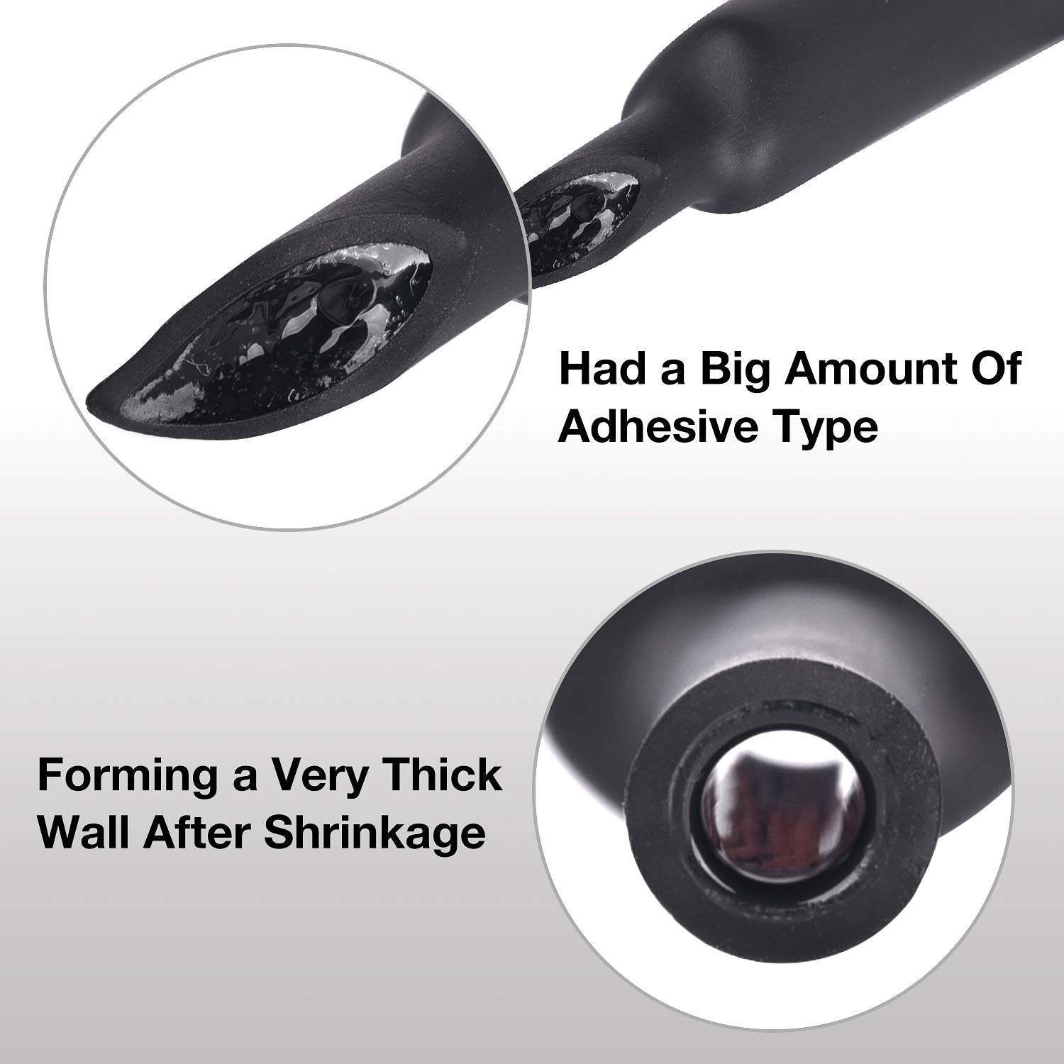 XHF UL Listed 1/2 Inch 10Ft 3:1 Waterproof Heat Shrink Tubing Roll Marine Grade Adhesive Lined Heat Shrink Tube, Insulation Sealing Oil-Proof Wear-Resistant Black