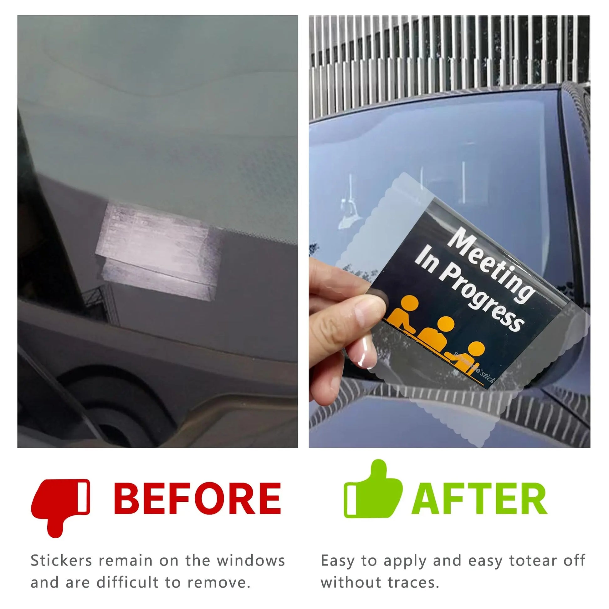 Windshield Sticker Applicator 5 Pack 5"x7" Static Cling for Stickers Easy Application, Removal and Re-Application