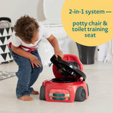 The First Years Training Wheels Racer Potty Training Toilet - Race Car Training Potty - Includes Detachable Toddler Toilet Seat and Kids Potty - Ages 18 Months and Up