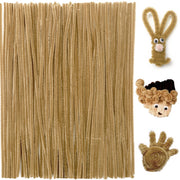 Praisebank Pipe Cleaners for Crafts (200pcs in Light Brown), 12 inch Long Pipe Cleaners, Brown Pipe Cleaners.