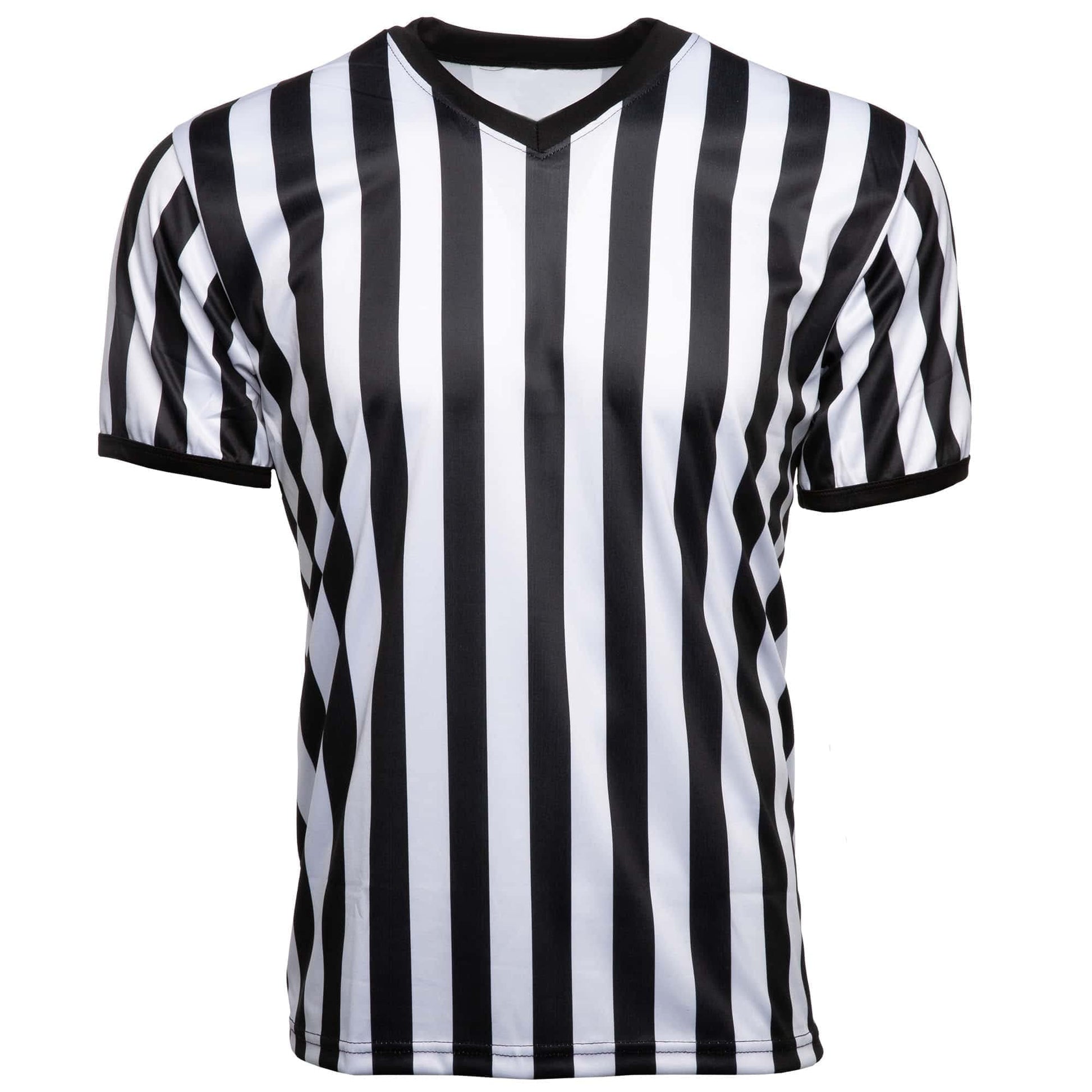 Murray Sporting Goods Men's V-Neck Referee Shirt | Men’s Official Short Sleeve Pro-Style V-Neck Officiating Halloween Costume (X-Large)