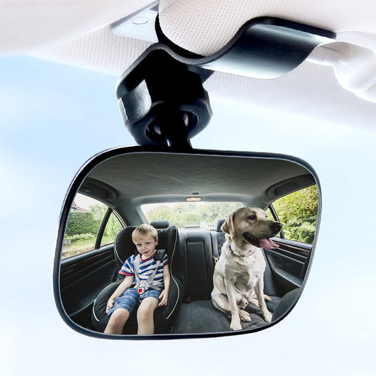 CERITORN Universal Car Interior Rearview Baby Mirror Wide Angle Convex Mirror Clip-on mirrors for Viewing Rear Passengers