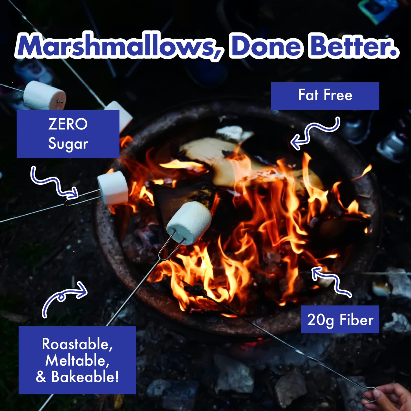 ChocZero Sugar Free Marshmallows, Keto Marshmallow, Gluten Free, 0g Fat, Zero Sugars, Healthy Low Carb, 10.5 Oz