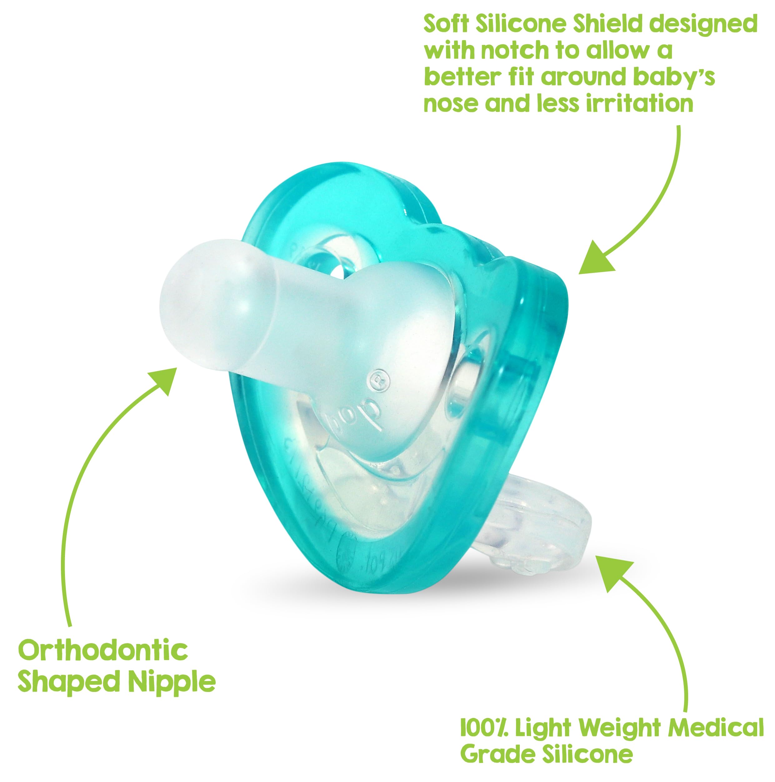 RAZBABY JollyPop Baby Pacifier Newborn, 0-3m (Variety, 3 Count)