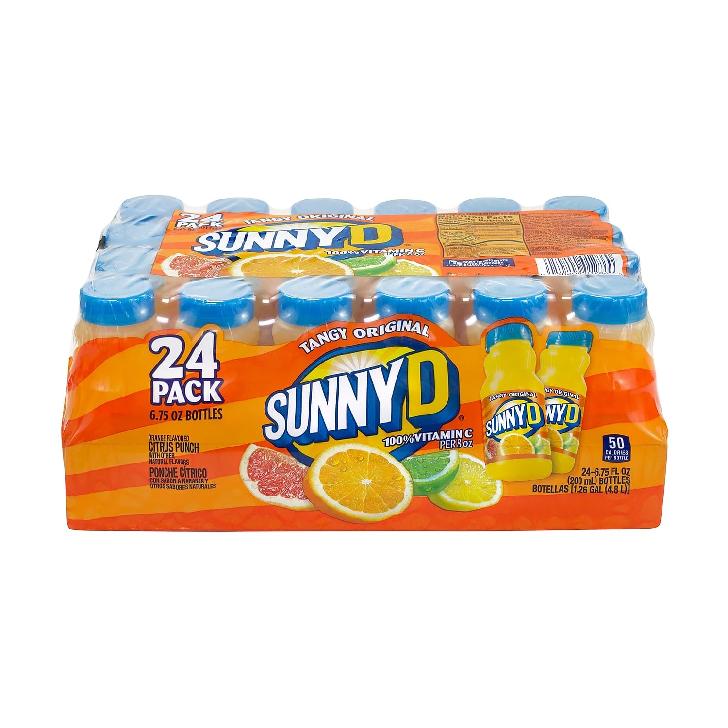 Sunny Delight Tangy Original Orange Flavored Citrus Punch, 6.75 oz., 24/Pack (01286)